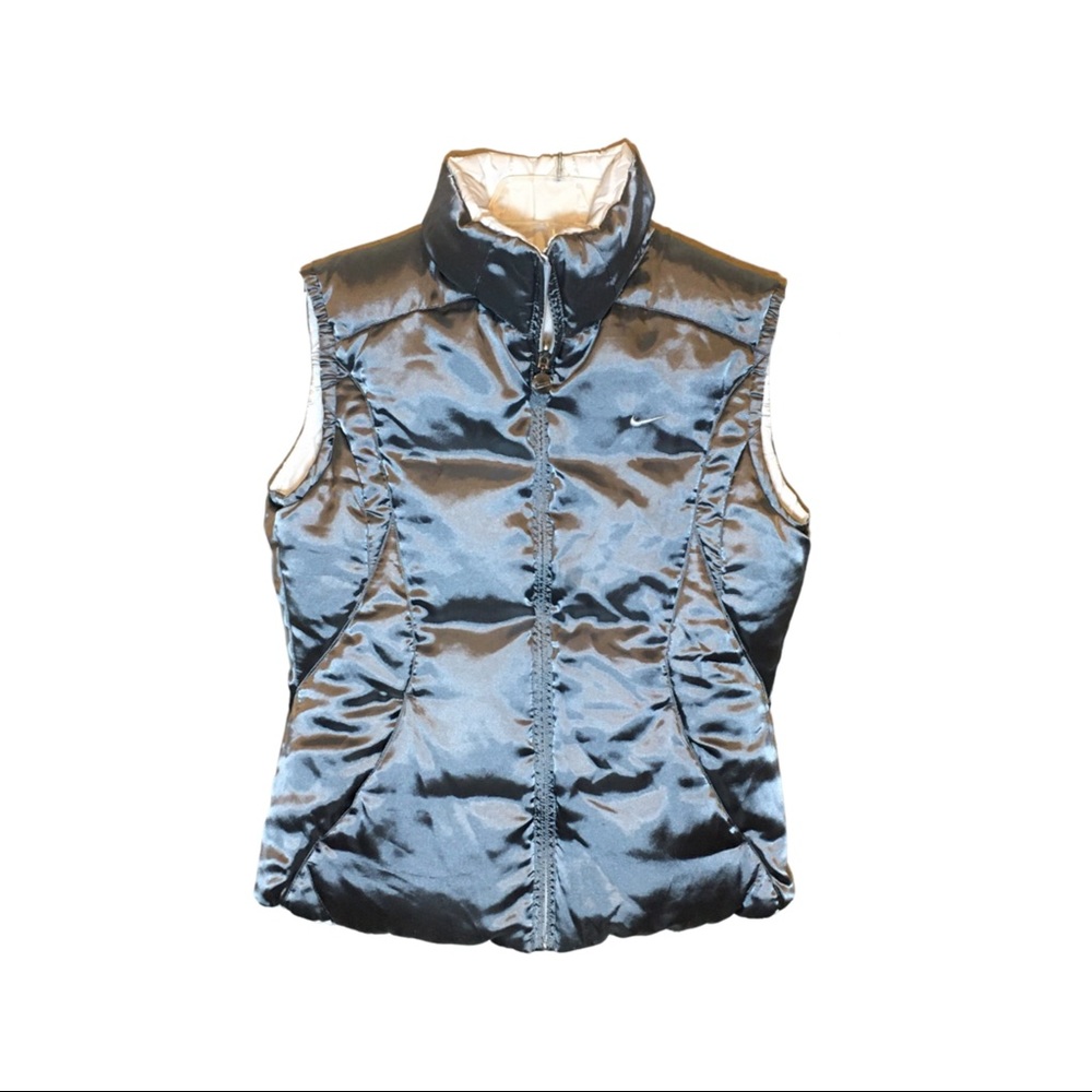 Vintage Nike y2k Reversible Down Puffer Vest Size Medium